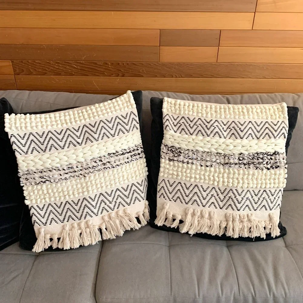Set of (2) Square Boho‎ Pillow Shams
